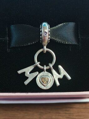 Authentic Pandora Perfect Mom Dangle Charm – 797059NSP Sterling Silver Retired